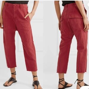Nili Lotan Red Cropped Pants